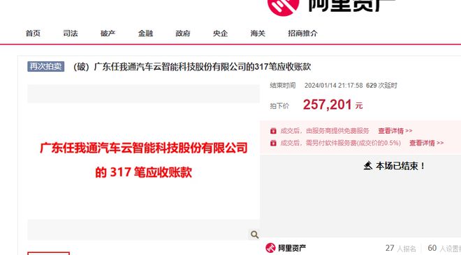 赢博体育广东一家崩溃的汽车配件公司19亿应收款拍卖被人257万拿下(图1)